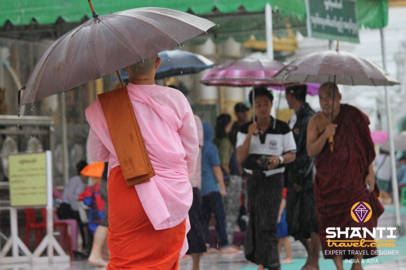 Un jour de pluie à Yangon