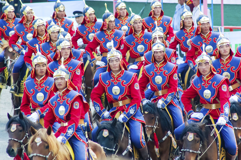 Riders, Nadaam Opening Ceremony, Ulaanbaatar, Mongolia